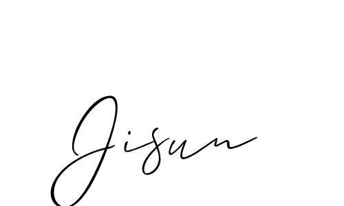 Create a beautiful signature design for name Jisun. With this signature (Allison_Script) fonts, you can make a handwritten signature for free. Jisun signature style 2 images and pictures png