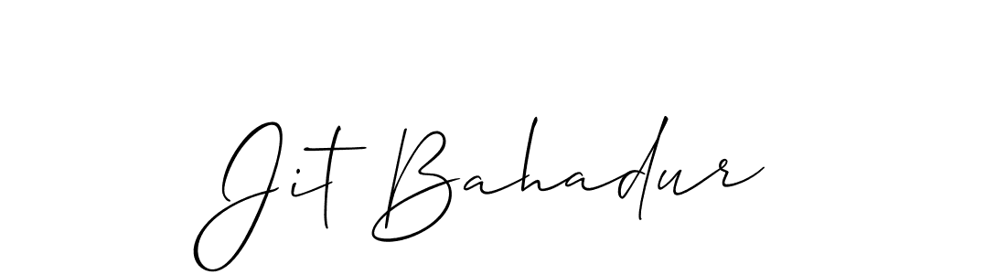 Design your own signature with our free online signature maker. With this signature software, you can create a handwritten (Allison_Script) signature for name Jit Bahadur. Jit Bahadur signature style 2 images and pictures png