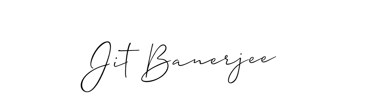 Allison_Script is a professional signature style that is perfect for those who want to add a touch of class to their signature. It is also a great choice for those who want to make their signature more unique. Get Jit Banerjee name to fancy signature for free. Jit Banerjee signature style 2 images and pictures png