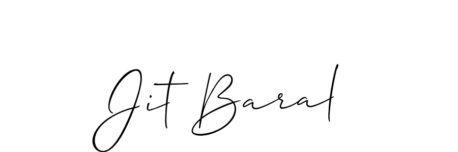 Similarly Allison_Script is the best handwritten signature design. Signature creator online .You can use it as an online autograph creator for name Jit Baral. Jit Baral signature style 2 images and pictures png