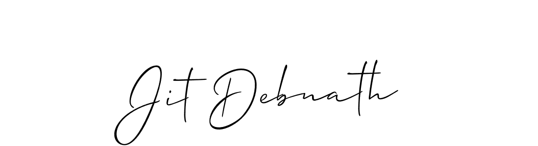 Use a signature maker to create a handwritten signature online. With this signature software, you can design (Allison_Script) your own signature for name Jit Debnath. Jit Debnath signature style 2 images and pictures png