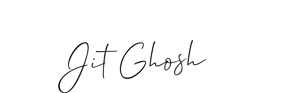 if you are searching for the best signature style for your name Jit Ghosh. so please give up your signature search. here we have designed multiple signature styles  using Allison_Script. Jit Ghosh signature style 2 images and pictures png