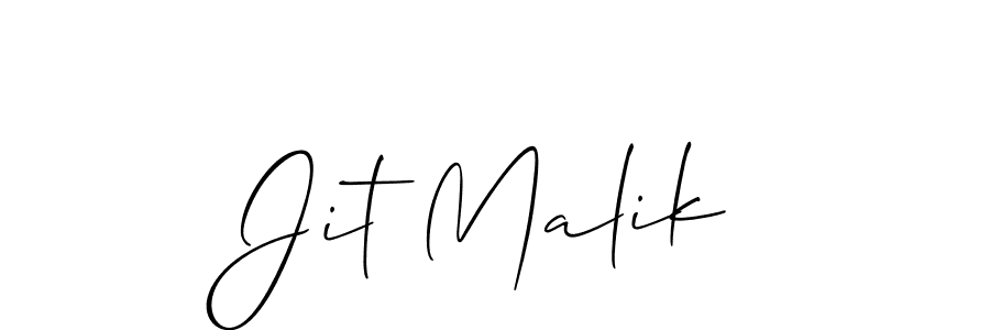 if you are searching for the best signature style for your name Jit Malik. so please give up your signature search. here we have designed multiple signature styles  using Allison_Script. Jit Malik signature style 2 images and pictures png