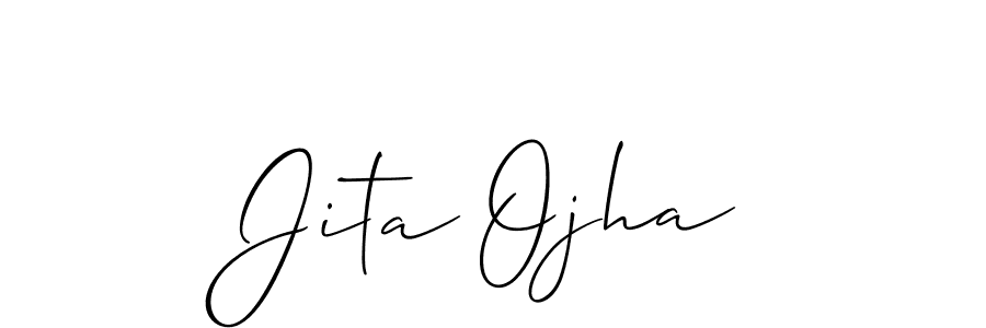 Jita Ojha stylish signature style. Best Handwritten Sign (Allison_Script) for my name. Handwritten Signature Collection Ideas for my name Jita Ojha. Jita Ojha signature style 2 images and pictures png