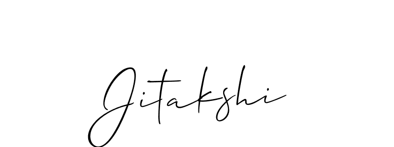 Allison_Script is a professional signature style that is perfect for those who want to add a touch of class to their signature. It is also a great choice for those who want to make their signature more unique. Get Jitakshi name to fancy signature for free. Jitakshi signature style 2 images and pictures png