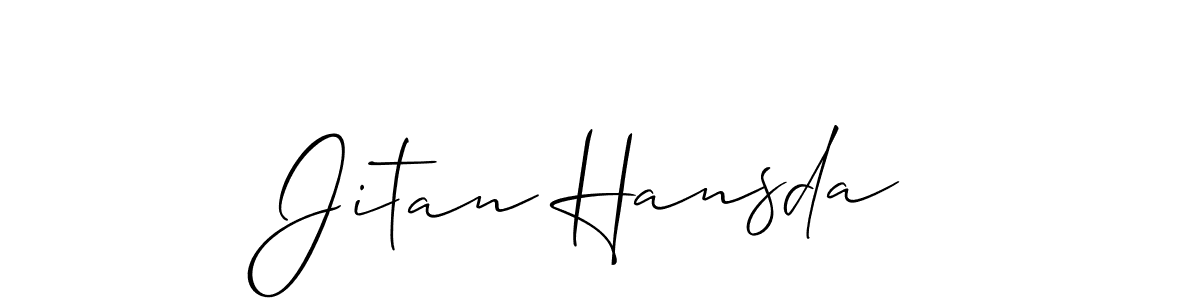 if you are searching for the best signature style for your name Jitan Hansda. so please give up your signature search. here we have designed multiple signature styles  using Allison_Script. Jitan Hansda signature style 2 images and pictures png