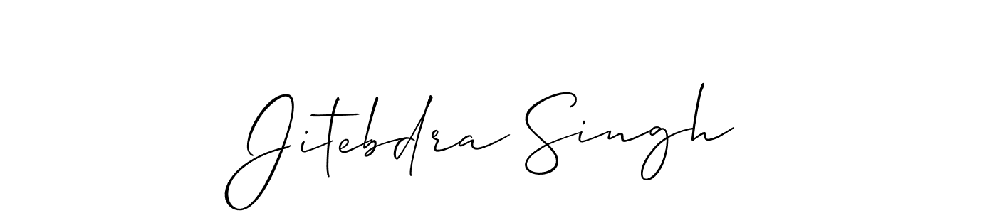 How to make Jitebdra Singh signature? Allison_Script is a professional autograph style. Create handwritten signature for Jitebdra Singh name. Jitebdra Singh signature style 2 images and pictures png