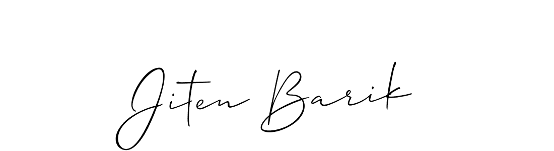 Allison_Script is a professional signature style that is perfect for those who want to add a touch of class to their signature. It is also a great choice for those who want to make their signature more unique. Get Jiten Barik name to fancy signature for free. Jiten Barik signature style 2 images and pictures png