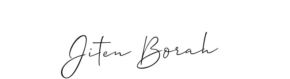 Use a signature maker to create a handwritten signature online. With this signature software, you can design (Allison_Script) your own signature for name Jiten Borah. Jiten Borah signature style 2 images and pictures png