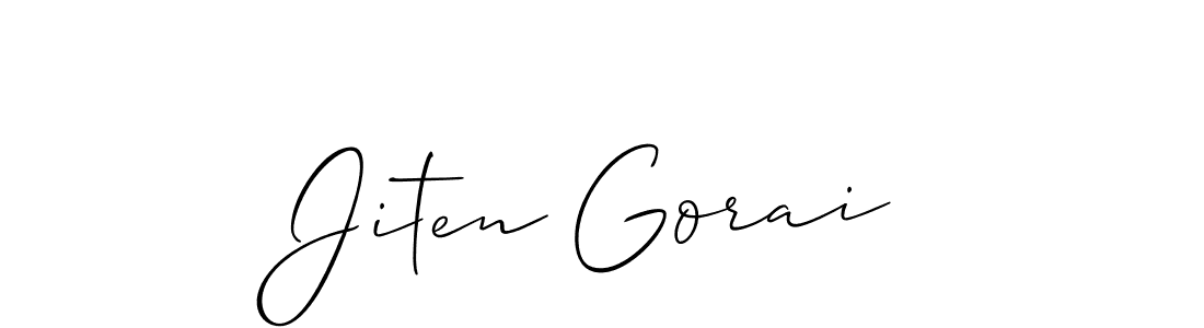 You should practise on your own different ways (Allison_Script) to write your name (Jiten Gorai) in signature. don't let someone else do it for you. Jiten Gorai signature style 2 images and pictures png