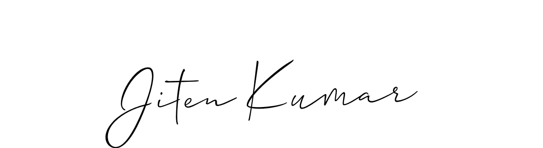 Also we have Jiten Kumar name is the best signature style. Create professional handwritten signature collection using Allison_Script autograph style. Jiten Kumar signature style 2 images and pictures png
