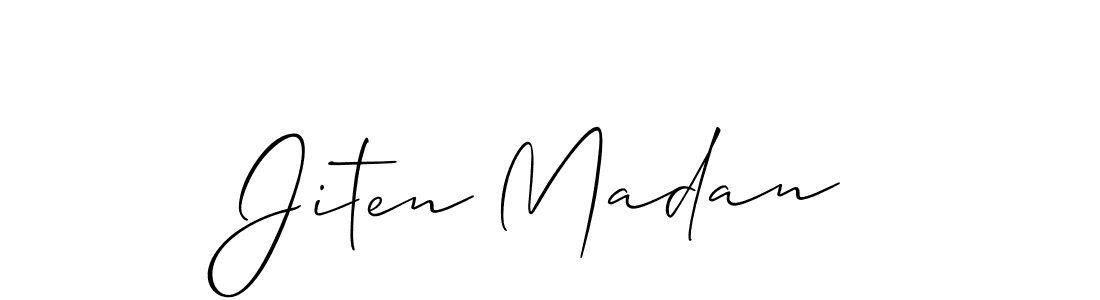 Also we have Jiten Madan name is the best signature style. Create professional handwritten signature collection using Allison_Script autograph style. Jiten Madan signature style 2 images and pictures png