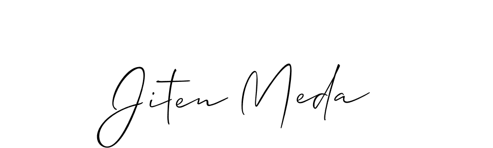 Similarly Allison_Script is the best handwritten signature design. Signature creator online .You can use it as an online autograph creator for name Jiten Meda. Jiten Meda signature style 2 images and pictures png