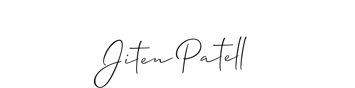 How to make Jiten Patell signature? Allison_Script is a professional autograph style. Create handwritten signature for Jiten Patell name. Jiten Patell signature style 2 images and pictures png