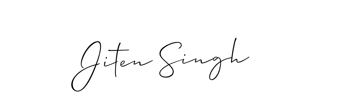 How to make Jiten Singh name signature. Use Allison_Script style for creating short signs online. This is the latest handwritten sign. Jiten Singh signature style 2 images and pictures png