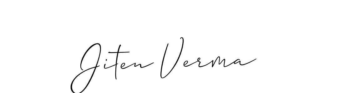 Use a signature maker to create a handwritten signature online. With this signature software, you can design (Allison_Script) your own signature for name Jiten Verma. Jiten Verma signature style 2 images and pictures png