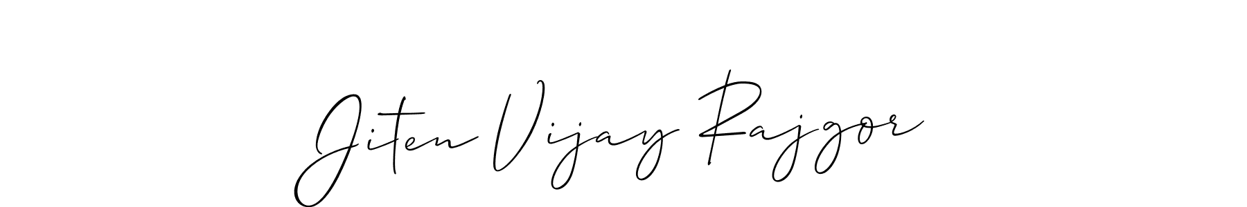 You should practise on your own different ways (Allison_Script) to write your name (Jiten Vijay Rajgor) in signature. don't let someone else do it for you. Jiten Vijay Rajgor signature style 2 images and pictures png