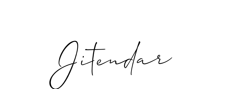 How to make Jitendar signature? Allison_Script is a professional autograph style. Create handwritten signature for Jitendar name. Jitendar signature style 2 images and pictures png