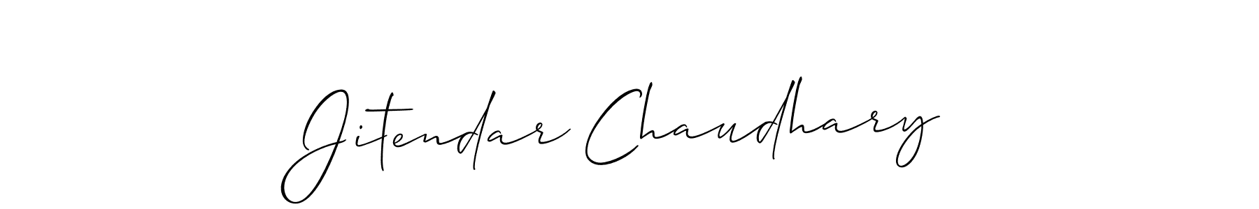 Use a signature maker to create a handwritten signature online. With this signature software, you can design (Allison_Script) your own signature for name Jitendar Chaudhary. Jitendar Chaudhary signature style 2 images and pictures png