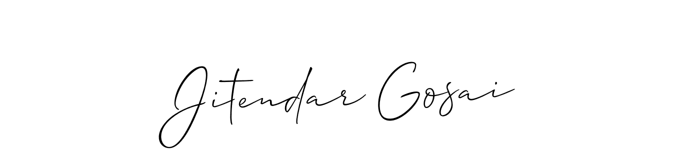 You should practise on your own different ways (Allison_Script) to write your name (Jitendar Gosai) in signature. don't let someone else do it for you. Jitendar Gosai signature style 2 images and pictures png