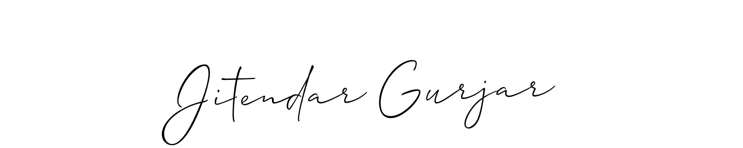 Create a beautiful signature design for name Jitendar Gurjar. With this signature (Allison_Script) fonts, you can make a handwritten signature for free. Jitendar Gurjar signature style 2 images and pictures png