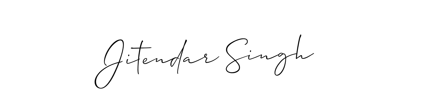 The best way (Allison_Script) to make a short signature is to pick only two or three words in your name. The name Jitendar Singh include a total of six letters. For converting this name. Jitendar Singh signature style 2 images and pictures png