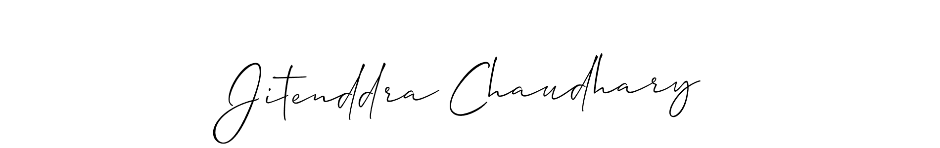 Make a beautiful signature design for name Jitenddra Chaudhary. With this signature (Allison_Script) style, you can create a handwritten signature for free. Jitenddra Chaudhary signature style 2 images and pictures png