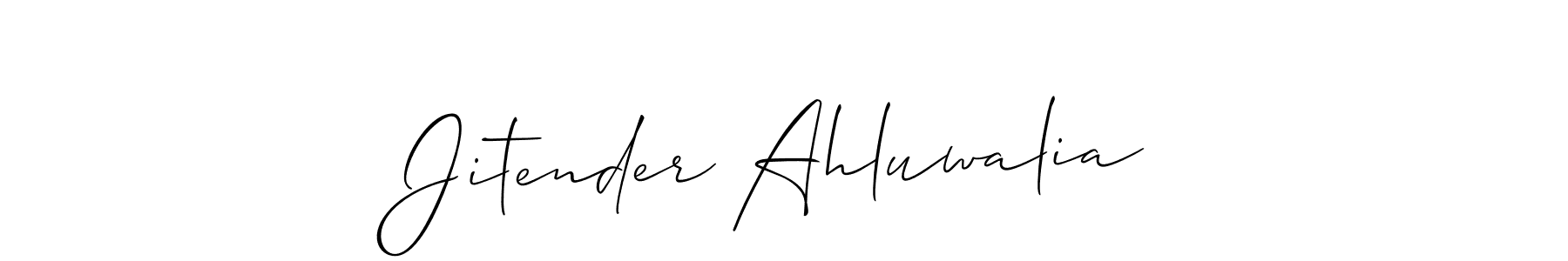 Make a short Jitender Ahluwalia signature style. Manage your documents anywhere anytime using Allison_Script. Create and add eSignatures, submit forms, share and send files easily. Jitender Ahluwalia signature style 2 images and pictures png