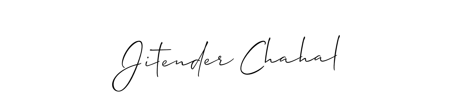 Allison_Script is a professional signature style that is perfect for those who want to add a touch of class to their signature. It is also a great choice for those who want to make their signature more unique. Get Jitender Chahal name to fancy signature for free. Jitender Chahal signature style 2 images and pictures png