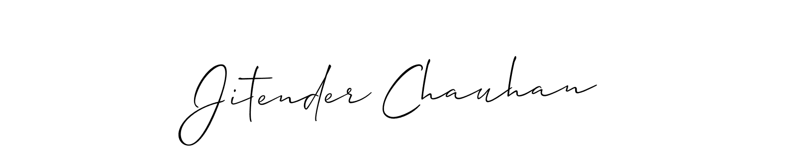 Design your own signature with our free online signature maker. With this signature software, you can create a handwritten (Allison_Script) signature for name Jitender Chauhan. Jitender Chauhan signature style 2 images and pictures png