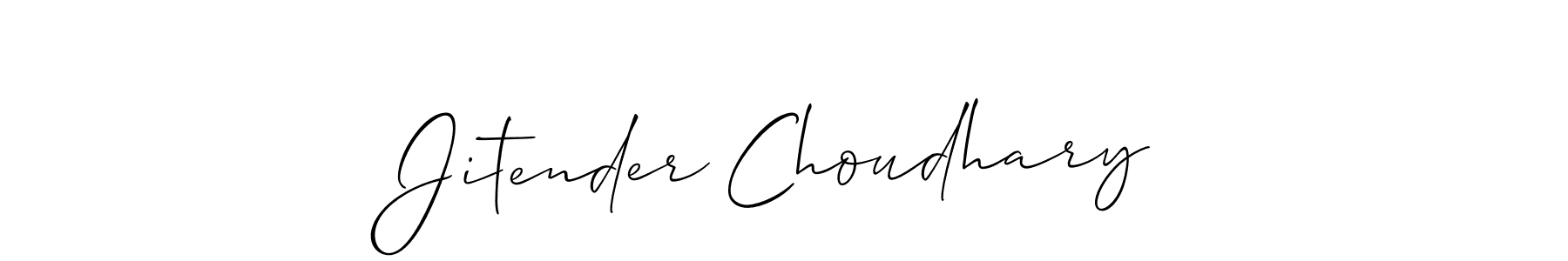 Use a signature maker to create a handwritten signature online. With this signature software, you can design (Allison_Script) your own signature for name Jitender Choudhary. Jitender Choudhary signature style 2 images and pictures png