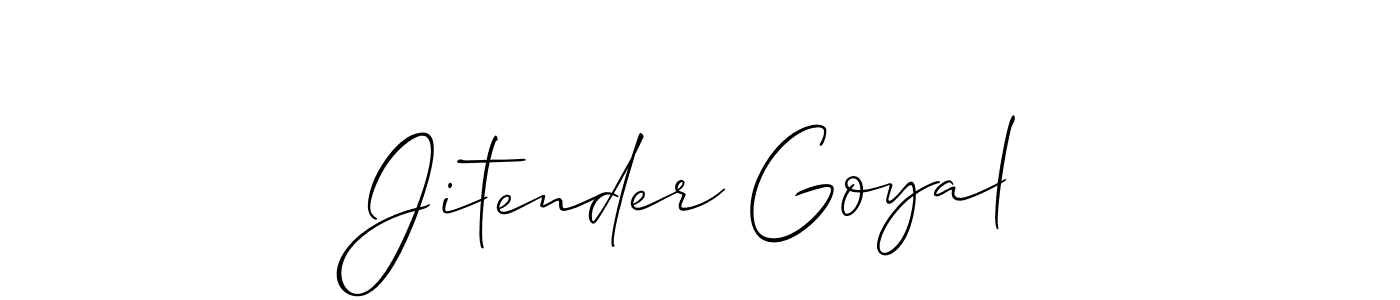Also You can easily find your signature by using the search form. We will create Jitender Goyal name handwritten signature images for you free of cost using Allison_Script sign style. Jitender Goyal signature style 2 images and pictures png