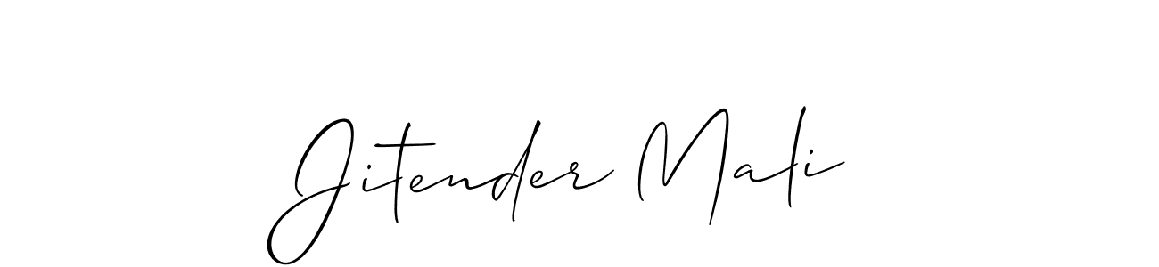 The best way (Allison_Script) to make a short signature is to pick only two or three words in your name. The name Jitender Mali include a total of six letters. For converting this name. Jitender Mali signature style 2 images and pictures png