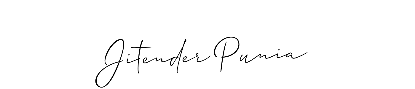 You should practise on your own different ways (Allison_Script) to write your name (Jitender Punia) in signature. don't let someone else do it for you. Jitender Punia signature style 2 images and pictures png