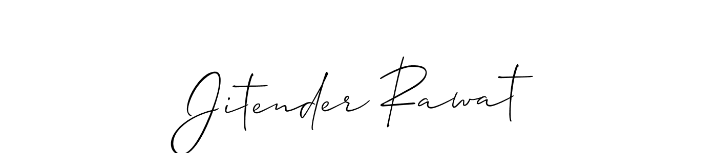 Design your own signature with our free online signature maker. With this signature software, you can create a handwritten (Allison_Script) signature for name Jitender Rawat. Jitender Rawat signature style 2 images and pictures png