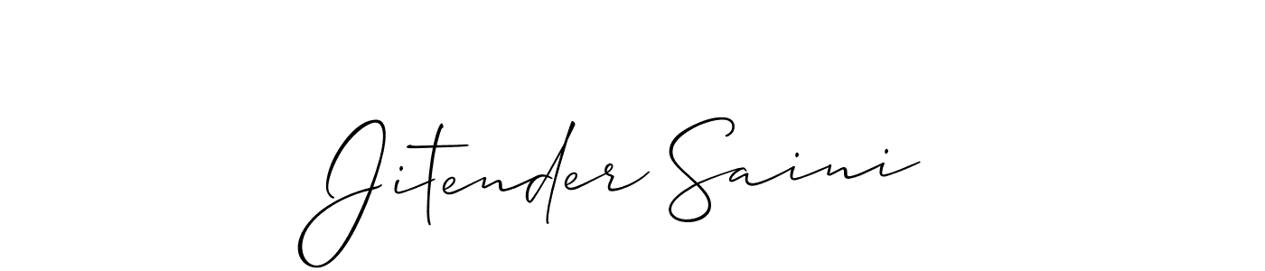 How to Draw Jitender Saini signature style? Allison_Script is a latest design signature styles for name Jitender Saini. Jitender Saini signature style 2 images and pictures png