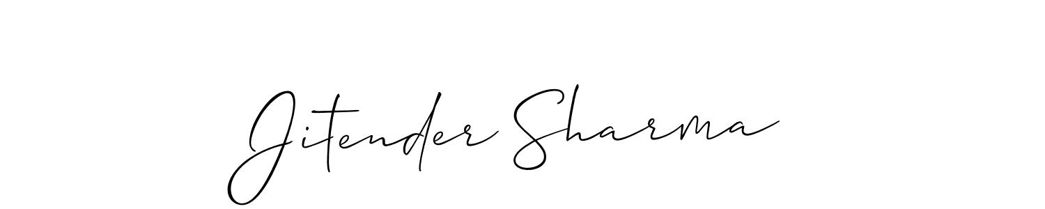 Jitender Sharma stylish signature style. Best Handwritten Sign (Allison_Script) for my name. Handwritten Signature Collection Ideas for my name Jitender Sharma. Jitender Sharma signature style 2 images and pictures png