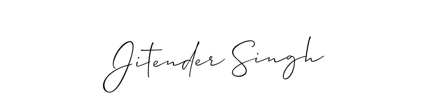 Design your own signature with our free online signature maker. With this signature software, you can create a handwritten (Allison_Script) signature for name Jitender Singh. Jitender Singh signature style 2 images and pictures png