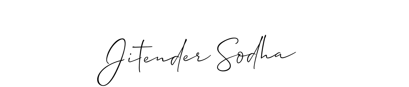How to make Jitender Sodha signature? Allison_Script is a professional autograph style. Create handwritten signature for Jitender Sodha name. Jitender Sodha signature style 2 images and pictures png