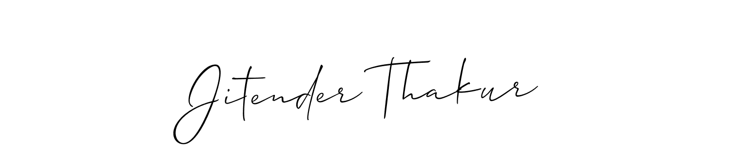 The best way (Allison_Script) to make a short signature is to pick only two or three words in your name. The name Jitender Thakur include a total of six letters. For converting this name. Jitender Thakur signature style 2 images and pictures png