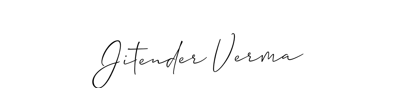 How to make Jitender Verma signature? Allison_Script is a professional autograph style. Create handwritten signature for Jitender Verma name. Jitender Verma signature style 2 images and pictures png