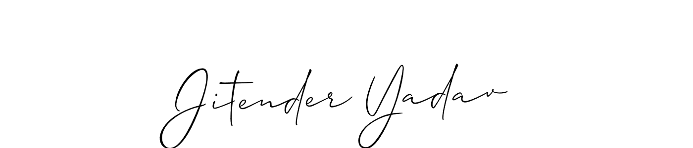 Similarly Allison_Script is the best handwritten signature design. Signature creator online .You can use it as an online autograph creator for name Jitender Yadav. Jitender Yadav signature style 2 images and pictures png