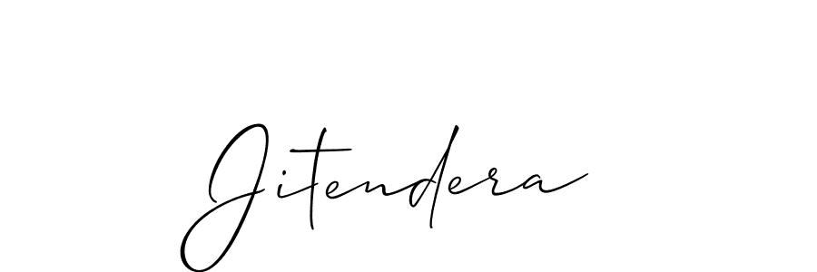 Make a beautiful signature design for name Jitendera. With this signature (Allison_Script) style, you can create a handwritten signature for free. Jitendera signature style 2 images and pictures png