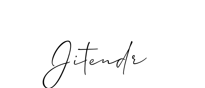 Also we have Jitendr name is the best signature style. Create professional handwritten signature collection using Allison_Script autograph style. Jitendr signature style 2 images and pictures png