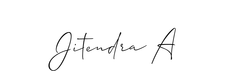 It looks lik you need a new signature style for name Jitendra A. Design unique handwritten (Allison_Script) signature with our free signature maker in just a few clicks. Jitendra A signature style 2 images and pictures png
