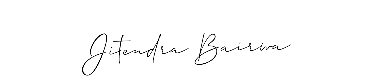 Also we have Jitendra Bairwa name is the best signature style. Create professional handwritten signature collection using Allison_Script autograph style. Jitendra Bairwa signature style 2 images and pictures png