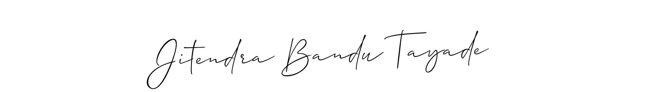 This is the best signature style for the Jitendra Bandu Tayade name. Also you like these signature font (Allison_Script). Mix name signature. Jitendra Bandu Tayade signature style 2 images and pictures png