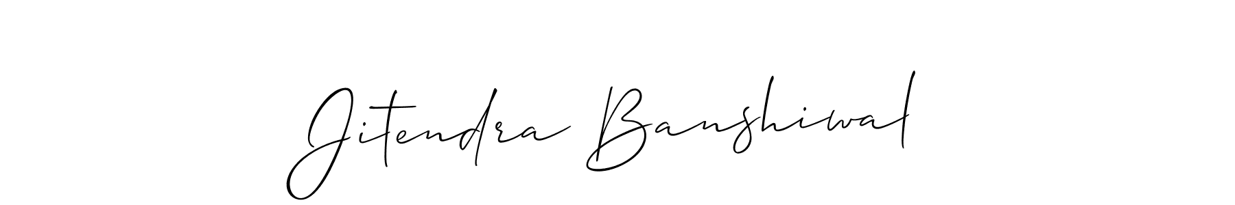 Also we have Jitendra Banshiwal name is the best signature style. Create professional handwritten signature collection using Allison_Script autograph style. Jitendra Banshiwal signature style 2 images and pictures png