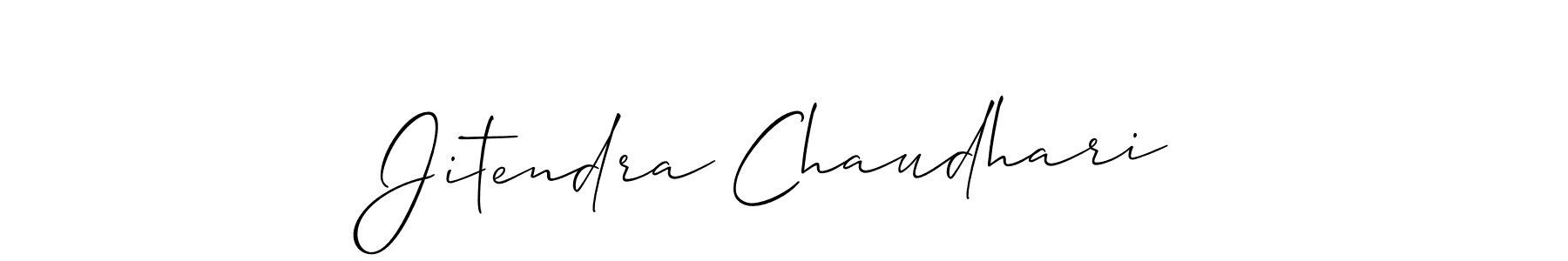 Create a beautiful signature design for name Jitendra Chaudhari. With this signature (Allison_Script) fonts, you can make a handwritten signature for free. Jitendra Chaudhari signature style 2 images and pictures png