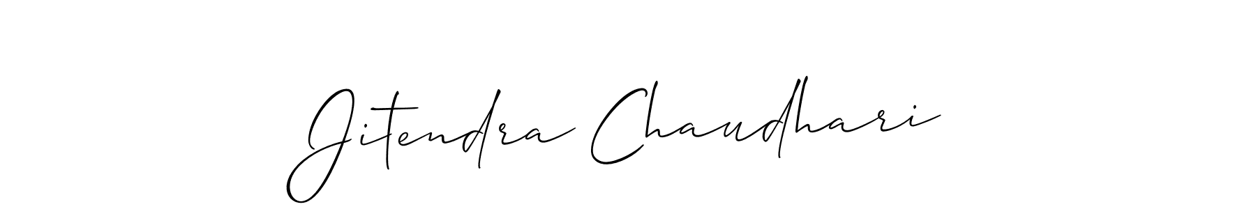 Create a beautiful signature design for name Jitendra Chaudhari. With this signature (Allison_Script) fonts, you can make a handwritten signature for free. Jitendra Chaudhari signature style 2 images and pictures png